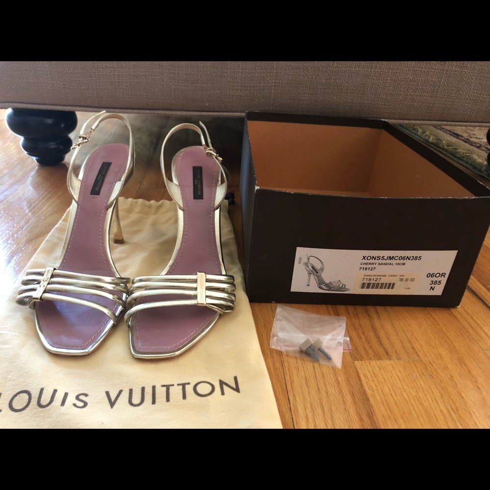 Gorgeous Louis Vuitton Cherry dress sandals.